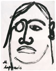 Portrait de David Bourliouk avec monocle